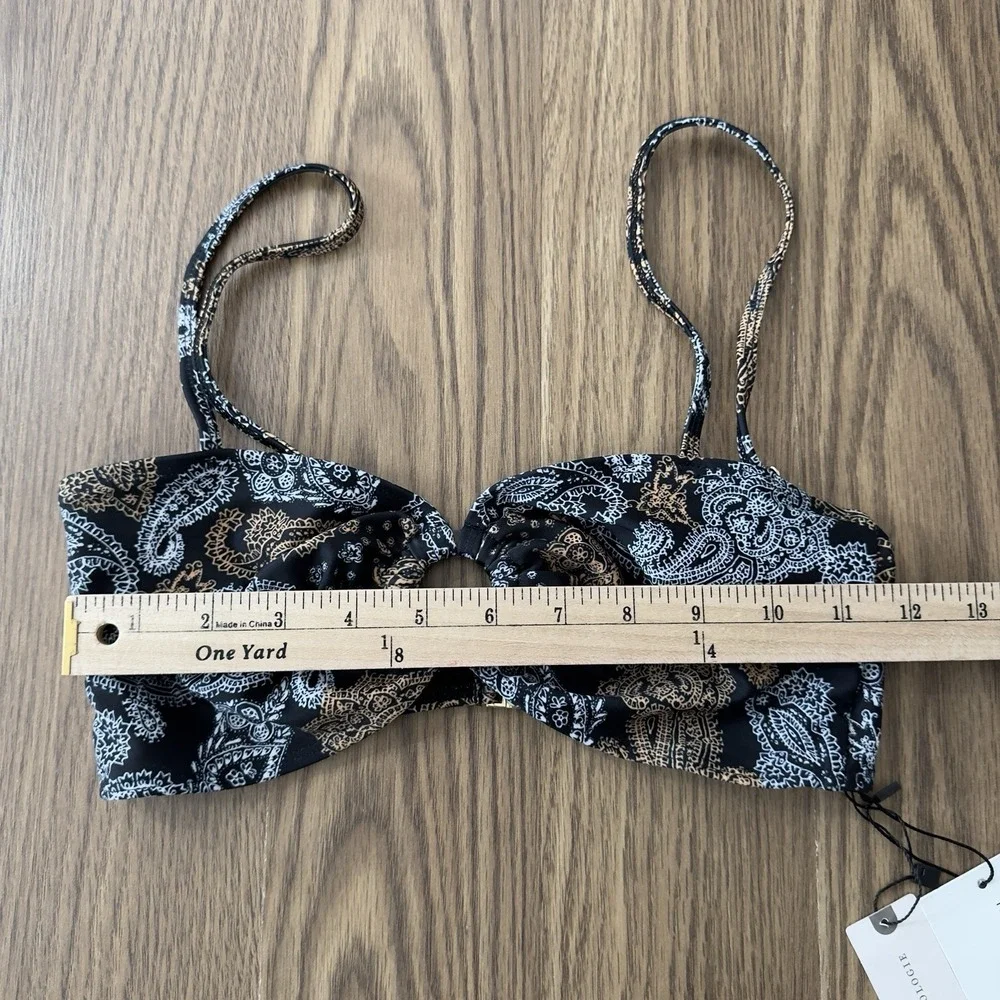 NEW Faithful The Brand Womens Paisley Two Piece Bathing Suit Black Small/Medium*